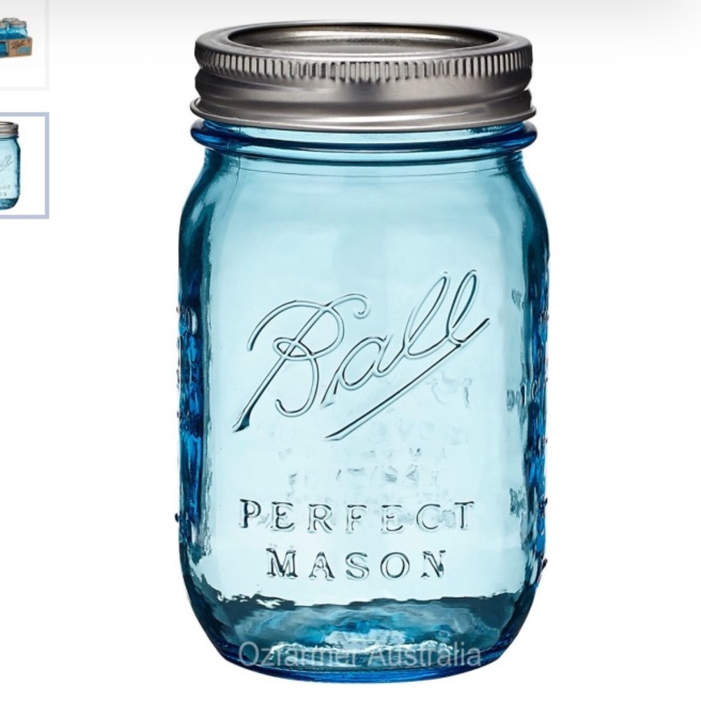 NWB Ball Mason Jar Heritage Collection Blue 6 Pint Jars 100 Year Limited Edition - Picture 2 of 9